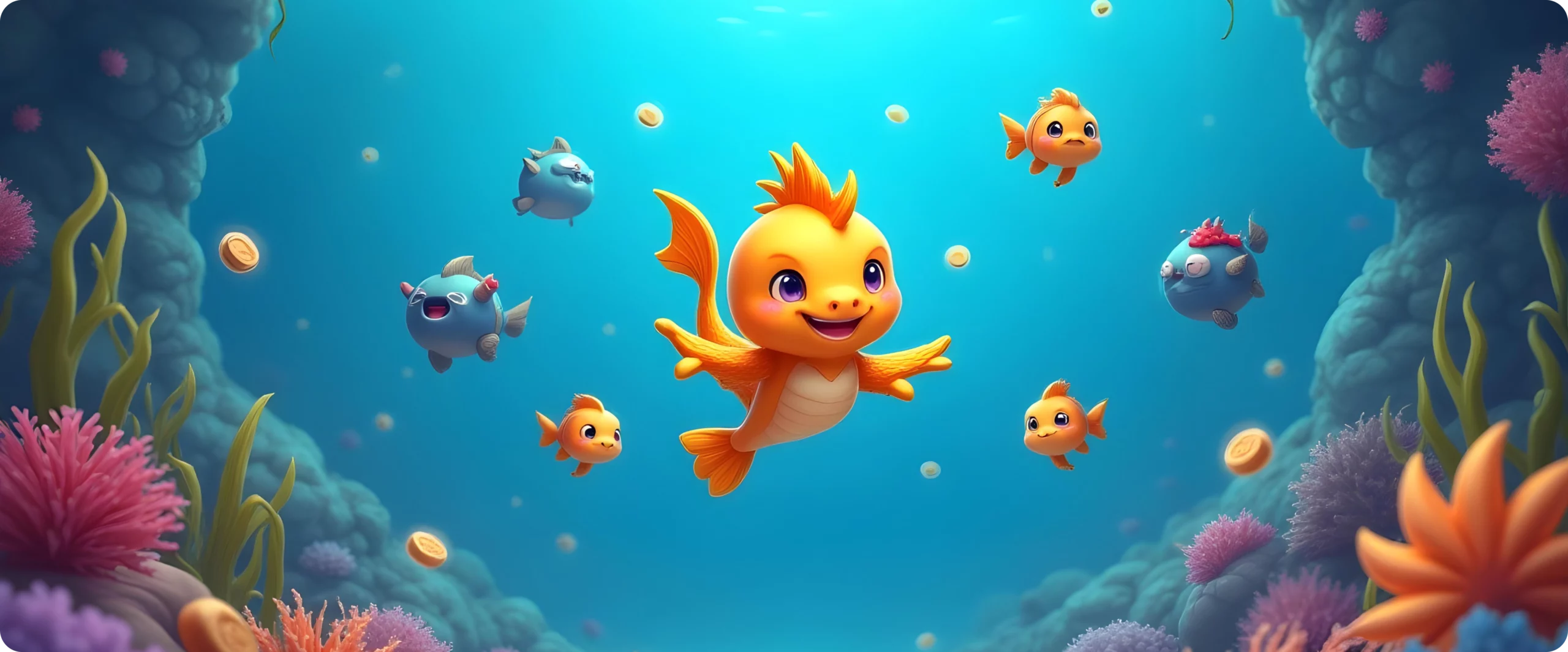 Main hero image showcasing Fish Game Arcade’s vibrant gameplay, sign-up bonus, and fast-paced shooter experience