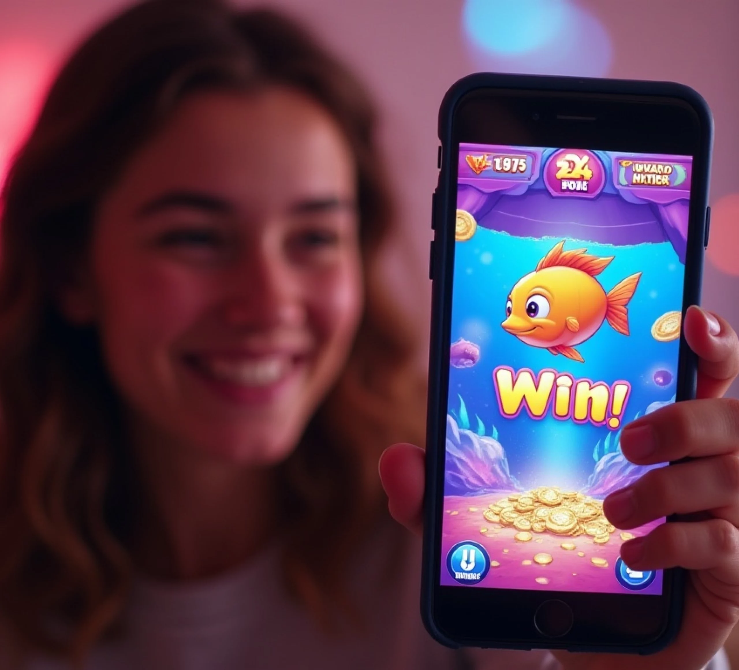 Hero section banner of Fish Game Arcade encouraging users to start playing and win real rewards