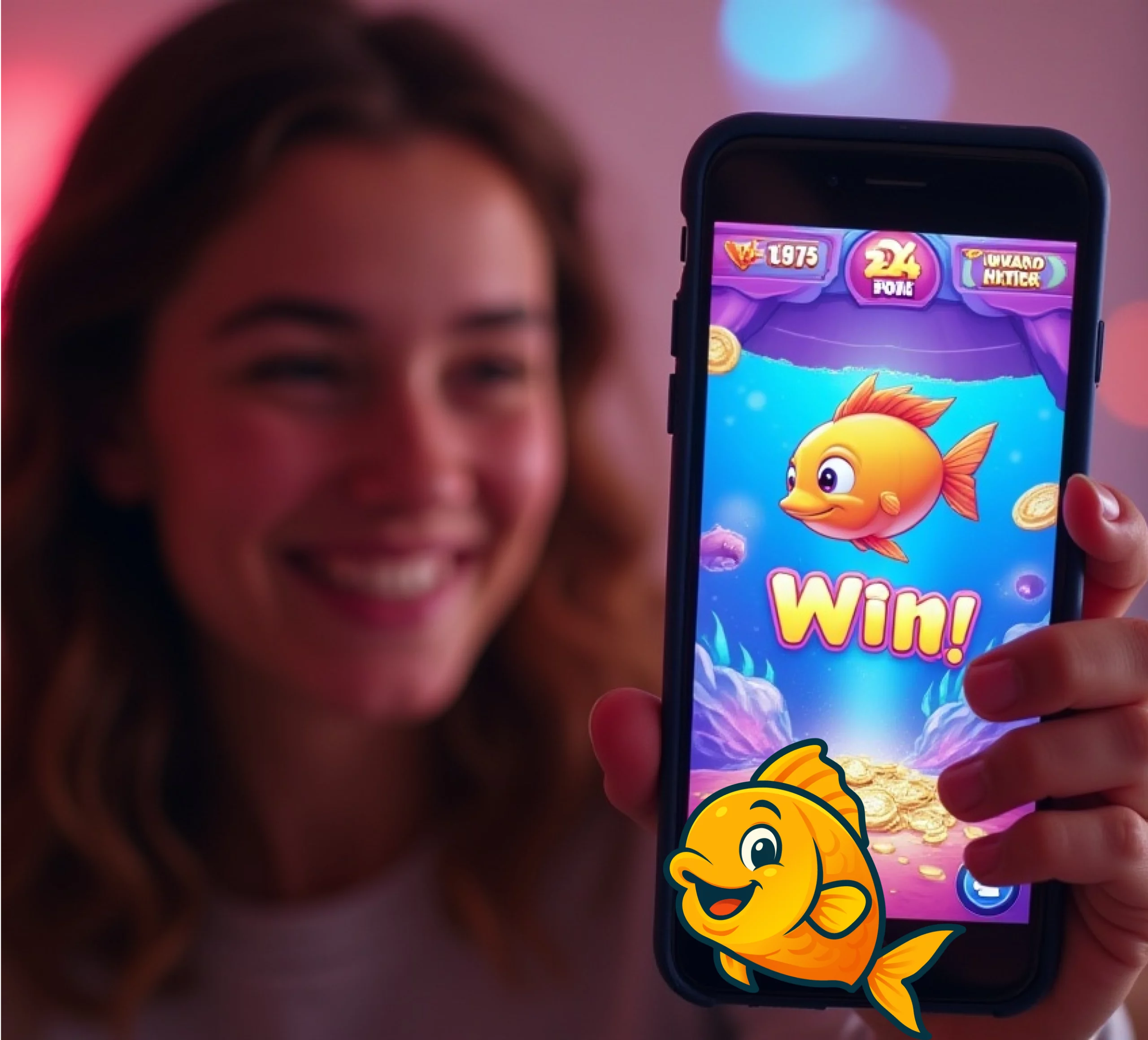 Hero section banner of Fish Game Arcade encouraging users to start playing and win real rewards
